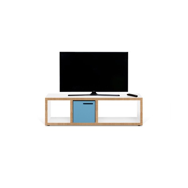TV spintelė baltos spalvos/natūralios spalvos 150x45 cm Berlin – TemaHome-image-4