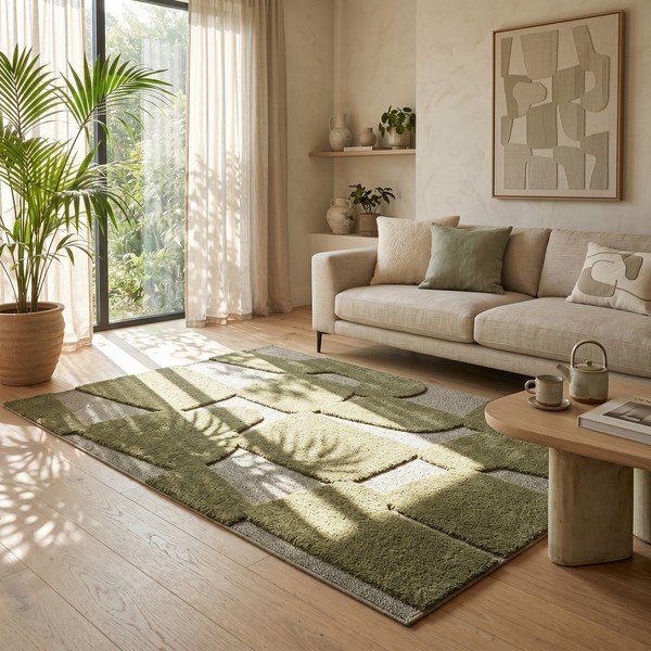 Tamsiai žalios spalvos kilimas 160x230 cm Cairo – ESTE-image-1