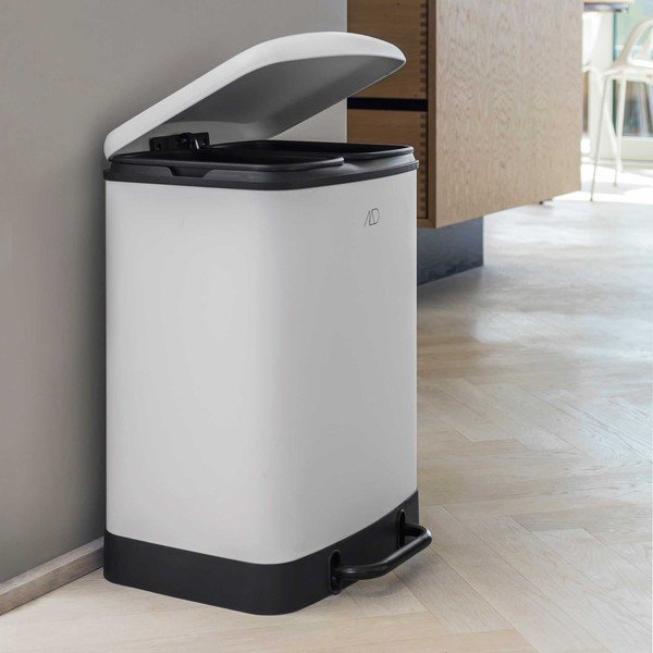 Iš metalo šiukšliadėžė baltos spalvos rūšiavimui/su pedalu 24 l Wonda – Mette Ditmer Denmark-image-2