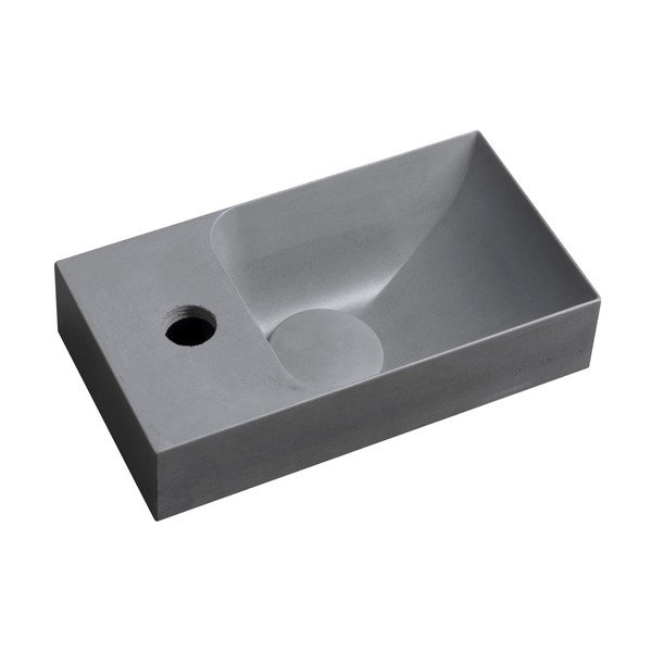 Iš betono maža kriauklė pilkos spalvos 31x17 cm Piccolino – Sapho