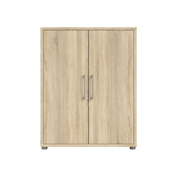 Modulinė knygų spinta natūralios spalvos iš ąžuolo 89x113 cm Prima – Tvilum-image-2