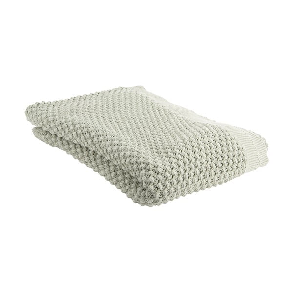 Megzta antklodė ir pledas iš medvilnės 130x170 cm Popcorn   – PT LIVING