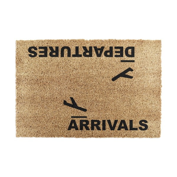 Iš kokoso pluošto grindų kilimėlis 40x60 cm Arrivals and Departures – Artsy Doormats