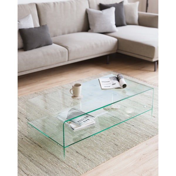 Iš stiklo kavos staliukas 55x110 cm Burano – Kave Home-image-4