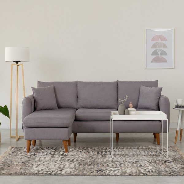 Kampinė sofa pilkos spalvos (su kairiuoju kampu) Sofia – Artie-image-1