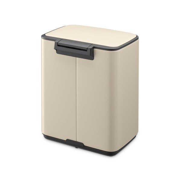 Smėlio spalvos šiukšliadėžė iš plieno su pedalu 7 l Bo – Brabantia-image-3