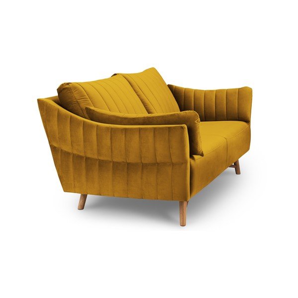 Geltona aksominė sofa Interieurs 86 Elysée, 174 cm-image-4