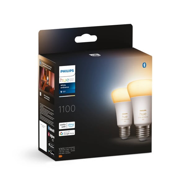 LED lemputės 2 vnt. 11 W E27, White ambiance – Philips Hue-image-2