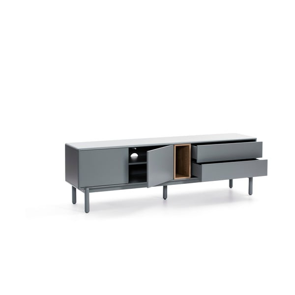 TV spintelė mėlynos spalvos/pilkos spalvos 180x56 cm Corvo – Teulat-image-3