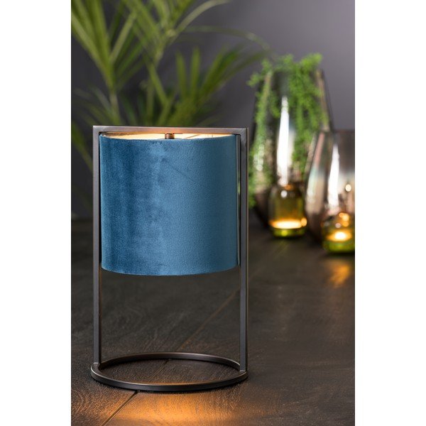 Juodai tamsiai mėlynas stalinis šviestuvas (aukštis 35 cm) Santos - Light & Living-image-1