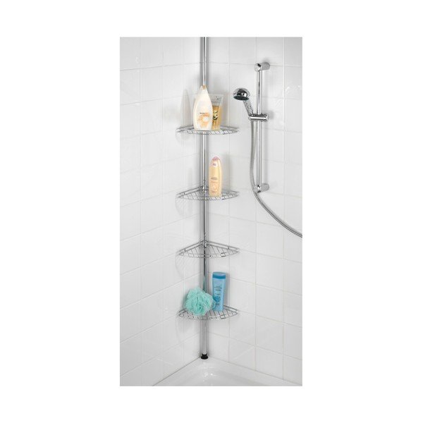 Teleskopinė kampinė lentyna dušui Wenko Prea Shiny, 28 x 20 cm-image-3