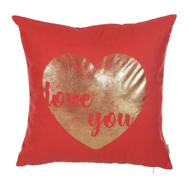 Raudonas užvalkalas Mike & Co. NEW YORK Mirganti širdis, 45 x 45 cm