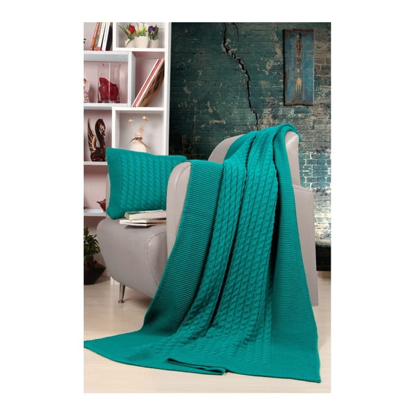 Turkio spalvos lovatiesės ir pagalvių rinkinys Kate Louise Tricot antklodžių rinkinys Sultan