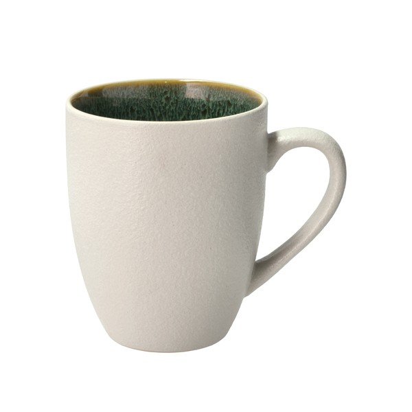 Baltos spalvos/žalios spalvos iš keramikos puodelis 300 ml Gastro White/Green – Bitz