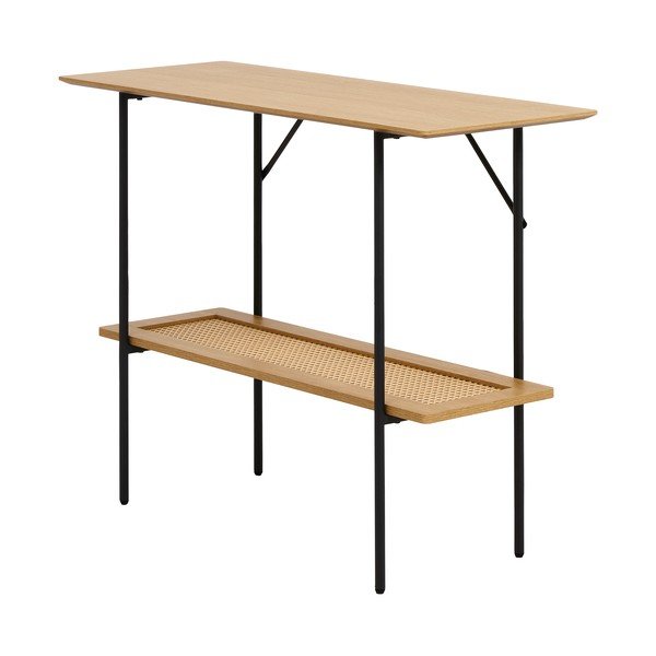 Natūralios spalvos konsolinis staliukas iš ąžuolo 37x100 cm Pensacola – Unique Furniture