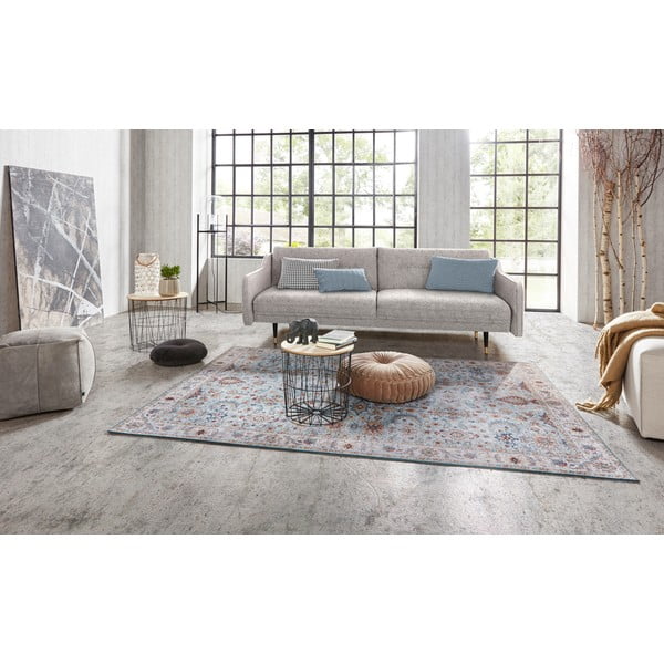 Mėlynos ir smėlio spalvos kilimas Nouristan Vivana, 200 x 290 cm-image-1