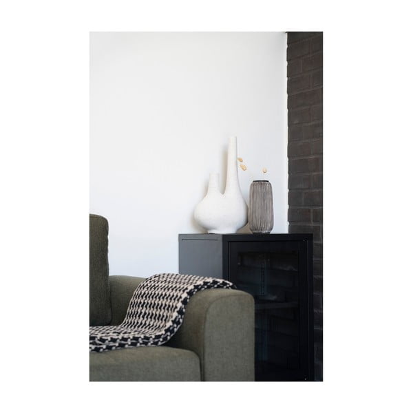 Iš akmens vaza juodos ir baltos spalvos (aukštis 20 cm) – House Nordic-image-3