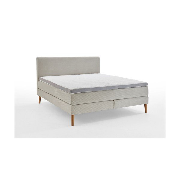 Smėlio spalvos spyruoklinė lova 180x200 cm Linea – Meise Möbel-image-3