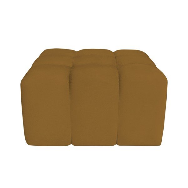 Garstyčių geltonos spalvos pufas Mazzini Sofas Lotus-image-1