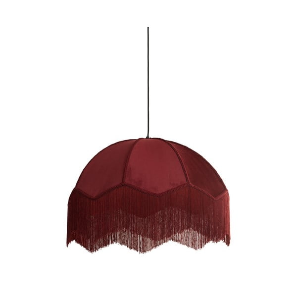 Kabantis šviestuvas bordo spalvos ø 50 cm su tekstiliniu gaubtu Malacia – Light & Living