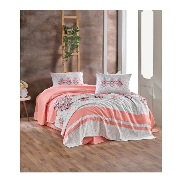Medvilninė lovatiesė "Almina Pink", 200 x 230 cm