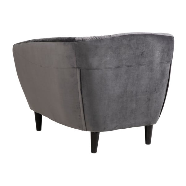 Tamsiai pilkas aksominis krėslas Actona Ria-image-1