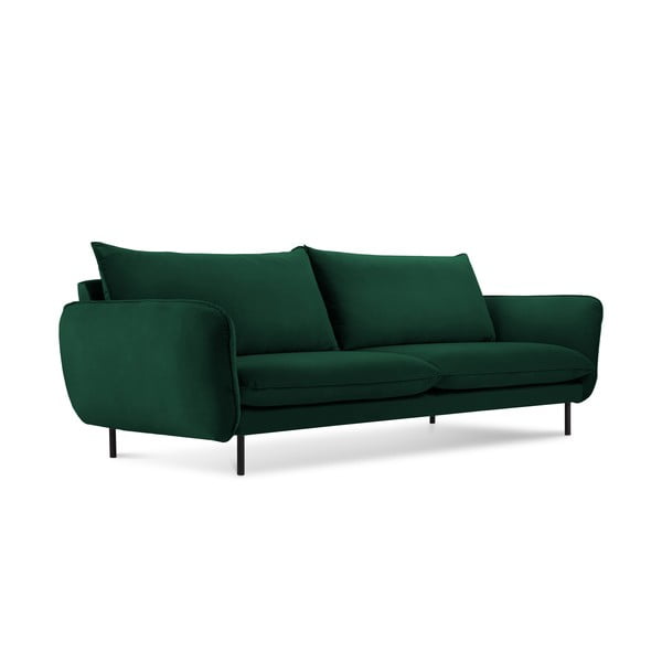 Tamsiai žalia aksomo sofa 230 cm Vienna - Cosmopolitan Design