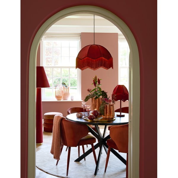 Pastatomas šviestuvas raudonos spalvos (aukštis 168 cm) su tekstiliniu gaubtu Devia – Light & Living-image-1
