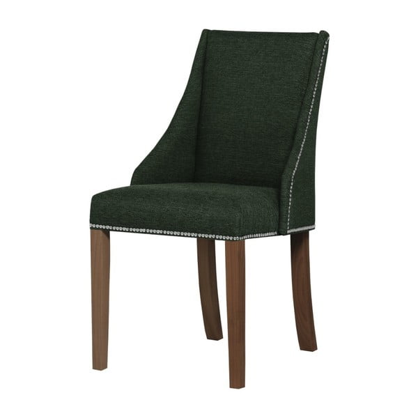 Tamsiai žalia kėdė su tamsiai rudomis buko medienos kojomis Ted Lapidus Maison Patchouli