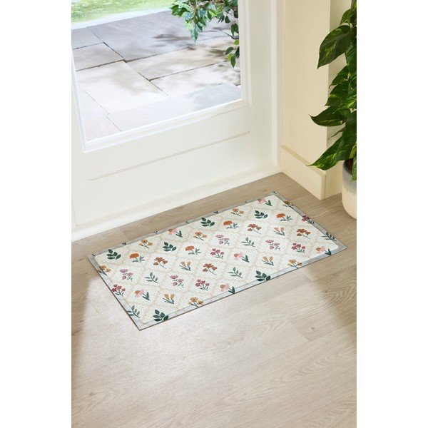 Iš PVC grindų kilimėlis 40x70 cm Vintage Floral Stamp – Artsy Doormats-image-2