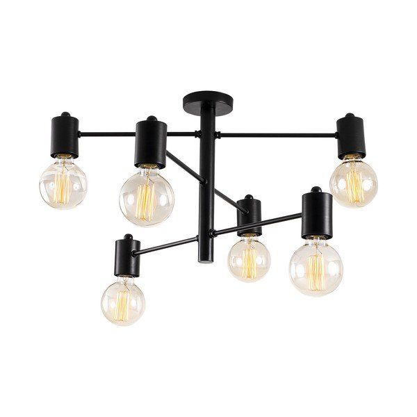 Juodas lubinis šviestuvas su 6 lemputėms Opviq lights Hexa-image-2