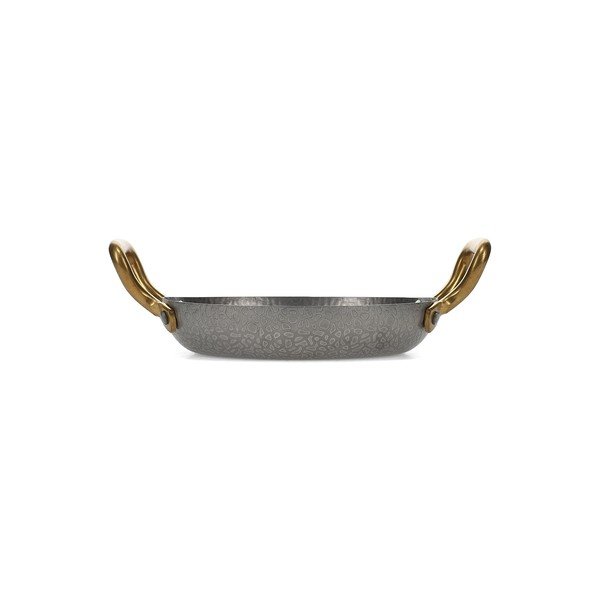 Sidabrinės spalvos skirta serviravimui iš metalo lėkštė ø 18 cm Serve – BonBistro-image-2