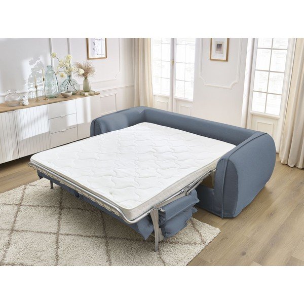Mėlynos spalvos sofa miegojimui/sulankstoma 236 cm Archimede – Bobochic Paris-image-1