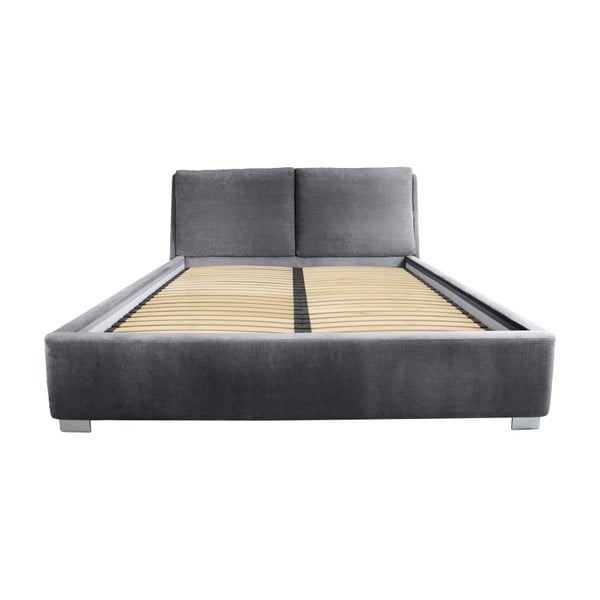 Pilka dvigulė lova Mazzini Beds Vicky, 160 x 200 cm-image-2
