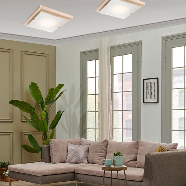 Lubinis šviestuvas rudos spalvos/natūralios spalvos 30x30 cm Pedro – LAMKUR-image-3