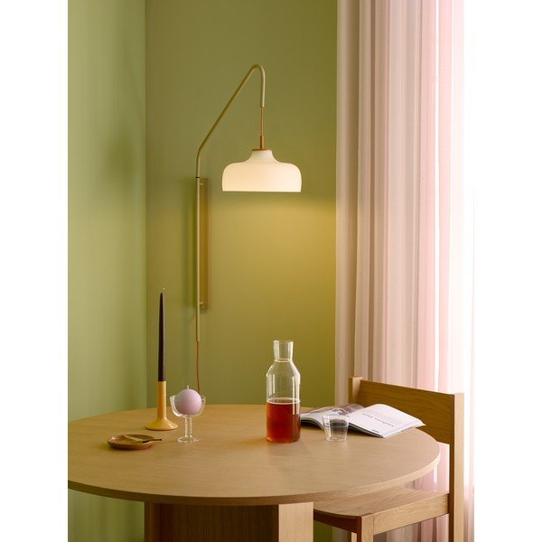 Baltos spalvos/smėlio spalvos sieninė lempa su kištuku ø 29 cm Current – Hübsch-image-1