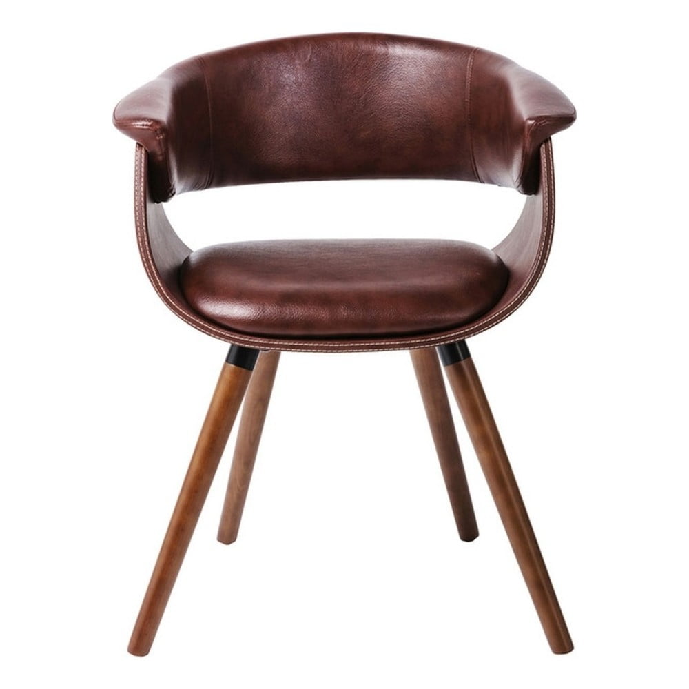 2 rudų kėdžių su buko medienos kojomis rinkinys "Kare Design