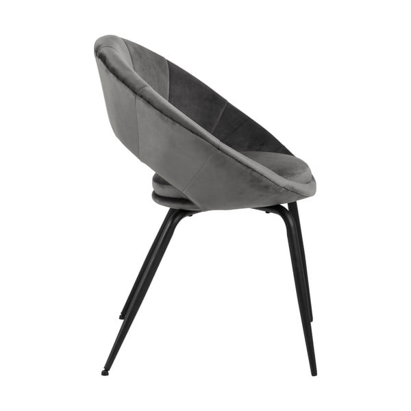 Tamsiai pilka aksominė valgomojo kėdė Actona Julia-image-3