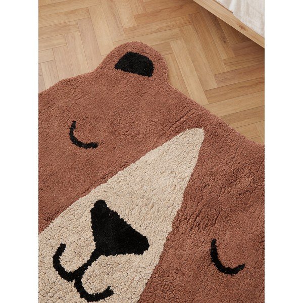 Skalbiamas/rankų darbo rudos spalvos iš medvilnės vaikiškas kilimas 101x120 cm Snuggle Benni – Hanse Home-image-4