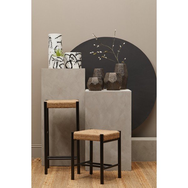 Juodos spalvos/natūralios spalvos iš buko masyvo baro taburetė (sėdynės aukštis 72 cm) Bandar – Premier Housewares-image-3