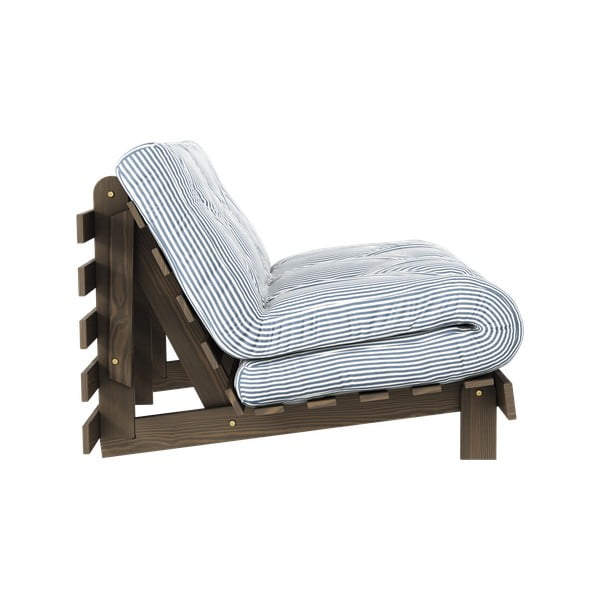 Balta/šviesiai mėlyna sofa-lova 140 cm Roots - Karup Design-image-1