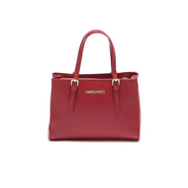 Rožinė odinė rankinė Isabella Rhea Classic Rosso-image-3