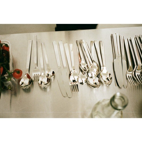 Sidabrinės spalvos stalo įrankiai iš nerūdijančio plieno 16 vnt. Grand Cru – Rosendahl-image-2