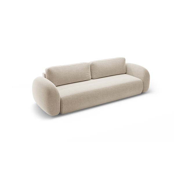 Smėlio spalvos iš šenilinio audinio sulankstoma/su sandėliavimo vieta sofa 262 cm Tonale – Cosmopolitan Design-image-2