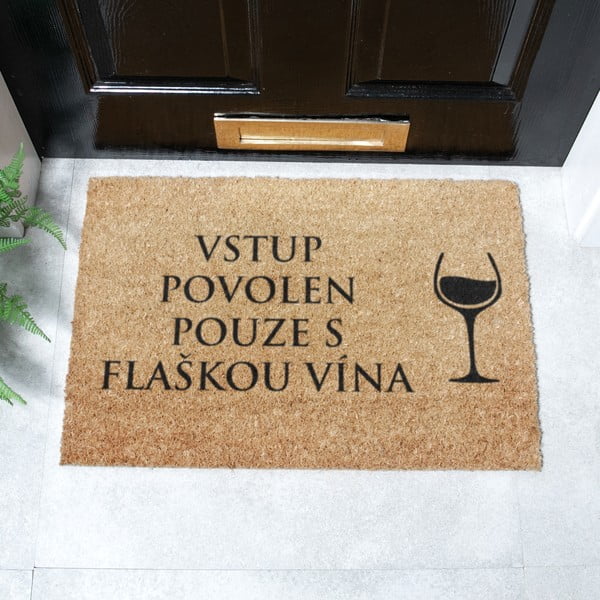 Iš kokoso pluošto grindų kilimėlis 40x60 cm Flaška Vína – Artsy Doormats-image-1