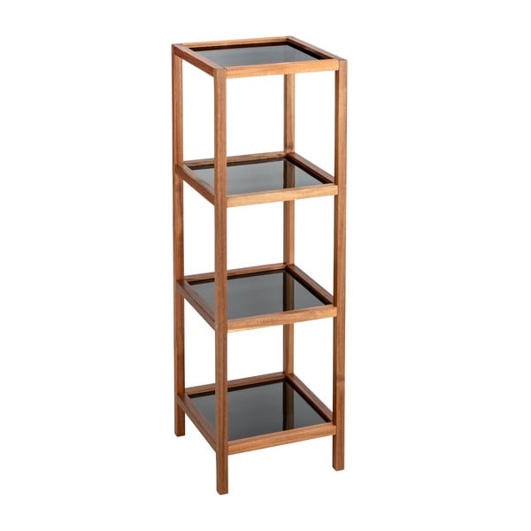 Iš stiklo vonios lentyna juodos spalvos/natūralios spalvos 36x112 cm Fondi – Wenko-image-1