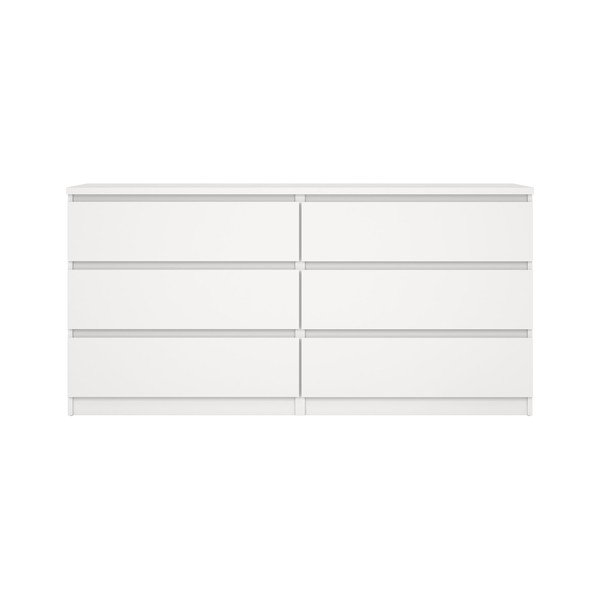 Baltos spalvos šoninė spintelė 154x76x50 cm Naia – Tvilum-image-2