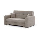 Smėlio spalvos iš šenilinio audinio sulankstoma/su sandėliavimo vieta sofa 155 cm Laine – ELTAP