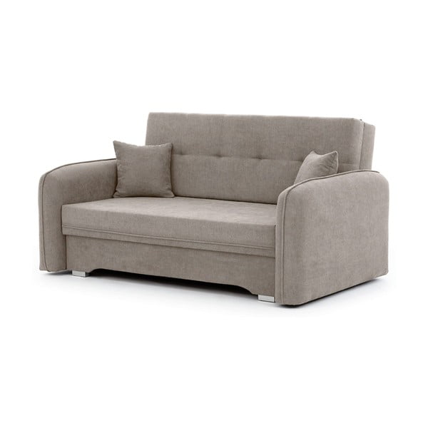 Smėlio spalvos iš šenilinio audinio sulankstoma/su sandėliavimo vieta sofa 155 cm Laine – ELTAP