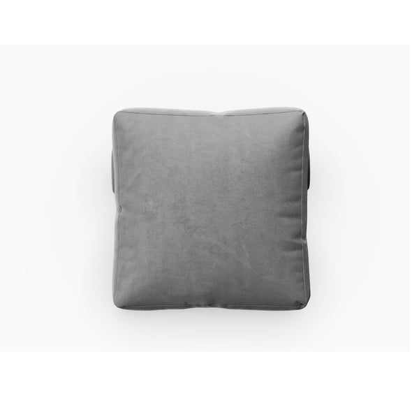 Pilka aksomo pagalvėlė modulinei sofai Rome Velvet - Cosmopolitan Design-image-1